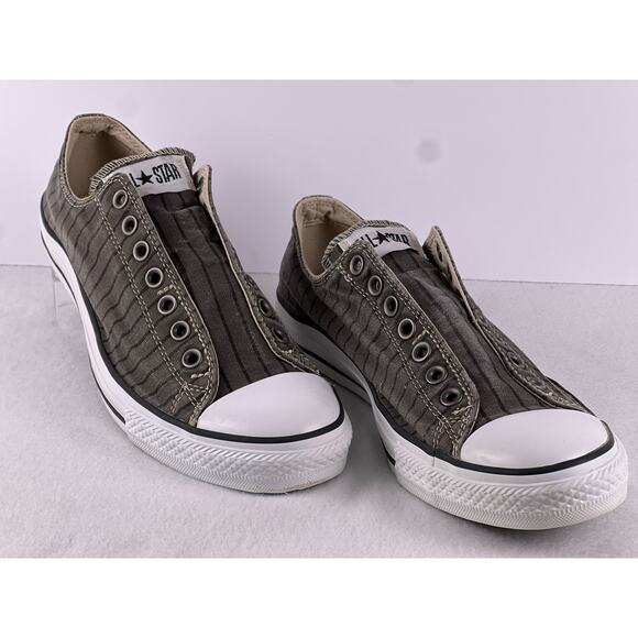Converse All Star Chuck Taylor Sneaker Grey w/ Black Pinstripe M 10/W 12 - Picture 1 of 7
